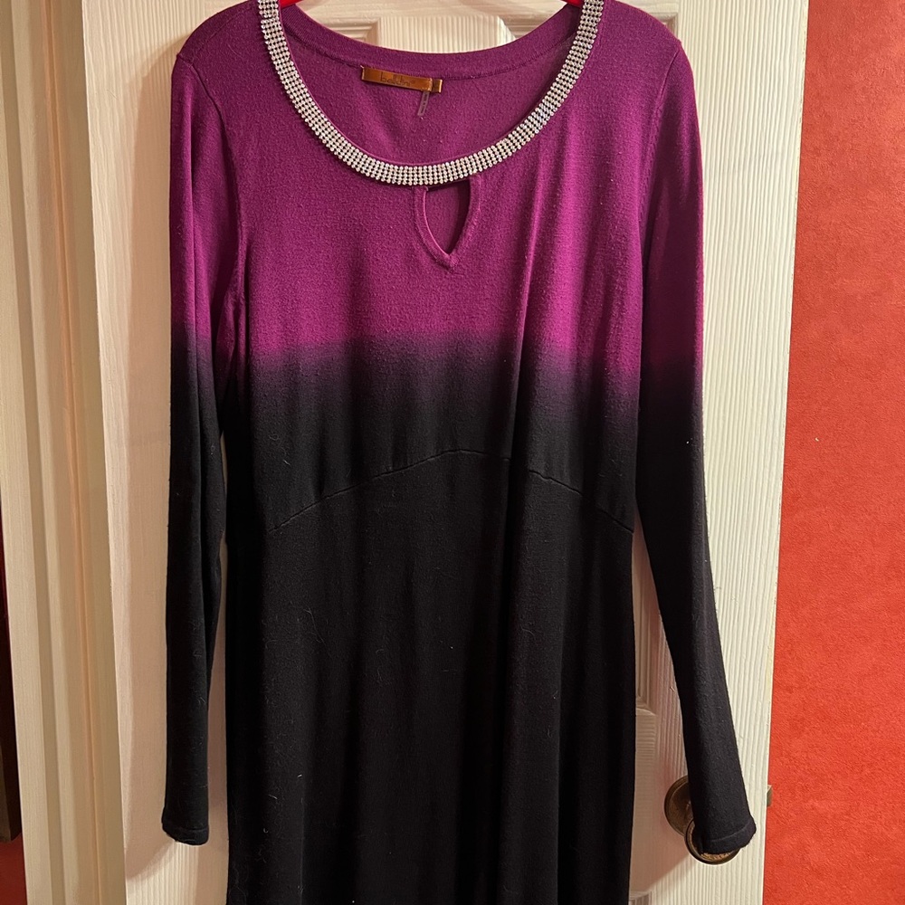 Elegant Purple and Black Ombre Women's Top